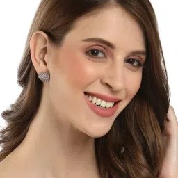 Karatcart Pink Stud Earrings for Women image 3
