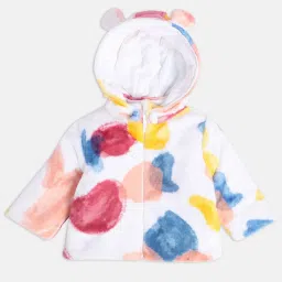 MINIKLUB Kids White Printed Full Sleeves Top with Pants image 3