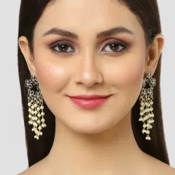 Karatcart Blue Dangler Earrings for Women image 3