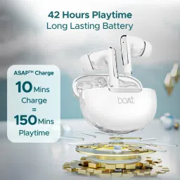 Boat Airdopes 141 ANC In Ear BT Earbuds with 32 dB ANC & 42 Hrs Playback (White, True Wireless) image 3