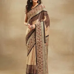 Fabindia Beige Printed Saree image 3