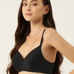 Leading Lady Black Full Coverage Padded T-Shirt Bra image 3