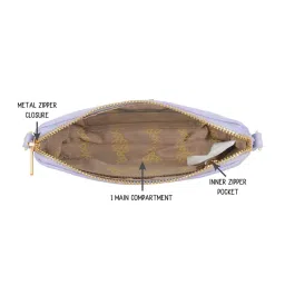 Baggit Lavender Solid Clutch image 3