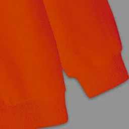 Vimal Jonney Orange Fleece Regular Fit Sweatshirt image 3