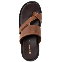 Khadim Men's Brown Toe Ring Sandals image 3