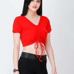 Scorpius Red Regular Fit Crop Top image 3