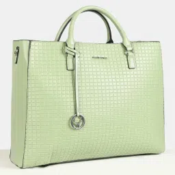 Allen Solly Green Textured Tote Handbag image 3