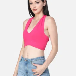 Scorpius Pink Regular Fit Crop Top image 3