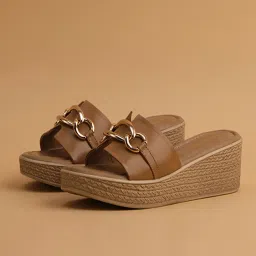 Eridani Women's Ciara Beige Wedges image 3