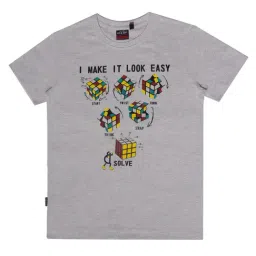 Gini & Jony Kids Grey Printed T-Shirt-picture-22