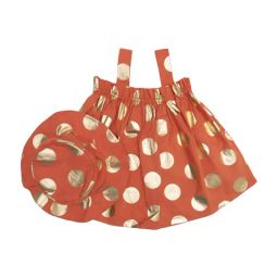 Nino Bambino Kids Multicolor Organic Cotton Printed Dress & Hat-picture-36