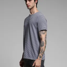 Jack & Jones Blue Cotton Regular Fit Printed T-Shirt image 3