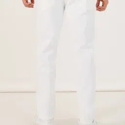 Styli White Slim Fit Solid Jeans image 2
