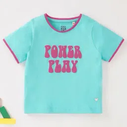 Ed-a-Mamma Kids Blue Graphic Print T-Shirt-image-58