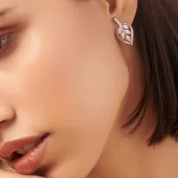 Shaya 92.5 Sterling Silver Easy On Me Leaf Earrings for Women-picture-56