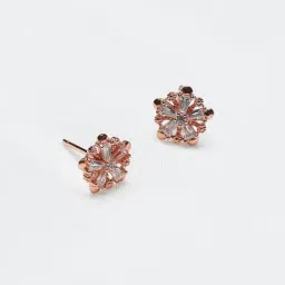 GIVA 92.5 Sterling Silver Baguette Flower Earrings for Women-image-48