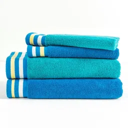 Ddecor Live Beautiful Blue 500 GSM Bath Towels & Hand towels - Set of 4 image 3
