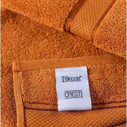 DDECOR Live beautiful Orange Cotton 650 GSM Hand Towels - Set of 2 image 3