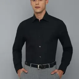 Louis Philippe Black Cotton Regular Fit Shirts-picture-33