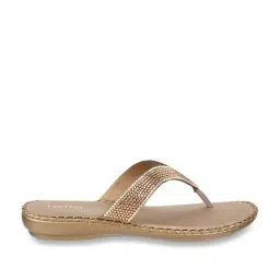 Metro Women's Antic Gold Thong Sandals-picture-14