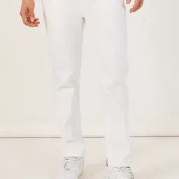 Styli White Slim Fit Solid Jeans-picture-32