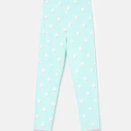 United Colors of Benetton Kids Mint Green Printed Full Sleeves T-Shirt with Pyjamas image 3