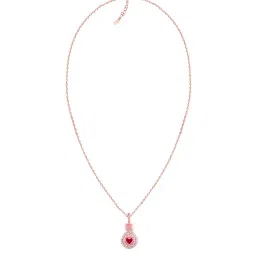 GIVA Love is Everywhere 925 Silver Light of My Life Enamel Rose Gold Pendant with Link Chain image 4