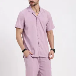 showoffff SHOWOFF Lavender Cotton Relaxed Fit  Co-Ords image 3