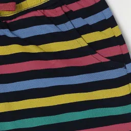 Fame Forever by Lifestyle Kids Multicolor Cotton Striped Shorts image 3