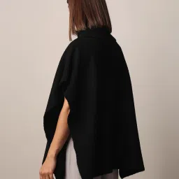 Only Black Relaxed Fit Poncho image 3