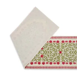 Fabindia Home Pushp Red & Green Cotton 118 TC Printed Runner image 3