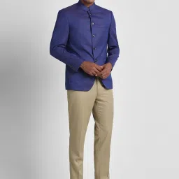 Peter England Elite Blue Slim Fit Two Piece Suit image 3