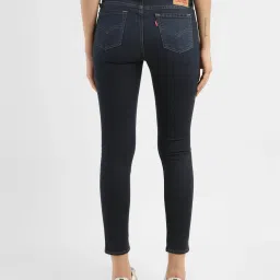 levi's Women's 711 Blue Skinny Fit Mid Rise Jeans image 3