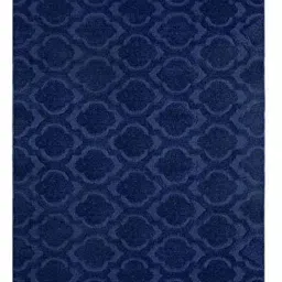 Saral Home Viva Matar Blue Microfibre Carpet - Set of 1 image 2