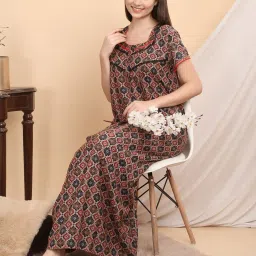 Sweet Dreams Multicolor Cotton Printed Nighty image 3