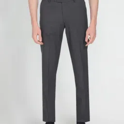 Arrow Dark Grey Regular Fit Trousers-picture-18
