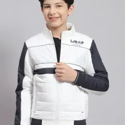 Monte Carlo Kids White Solid Full Sleeves Jacket-picture-20