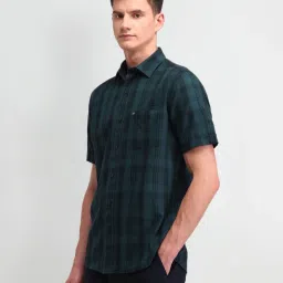 Arrow Sport Green Regular Fit Checks Shirt image 3