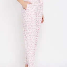 Madame M Secret Pink Cotton Relaxed Fit Solid Trouser image 3