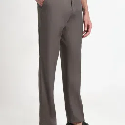 showoffff Showoff Grey Slim Fit Formal Trousers image 3