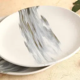 Wonderchef White Stoneware 11 Inch Dinner Plate - Set of 2 image 3