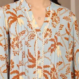 Gipsy Blue Printed Rayon Tunic image 2