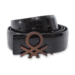 United Colors of Benetton Chocolate Alatna Animal Effect Leather Casual Belt-image-90