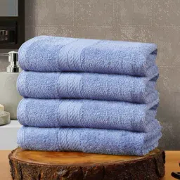 Creeva Classic Hand Towel Blue Cotton Solid Hand Towel-image-20