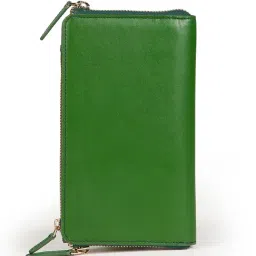 Tohl Chilli Green Chlorophyll Blair Large Leather Zip Around Wallet image 5
