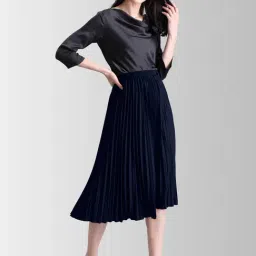 FableStreet Navy Regular Fit Skirt image 4