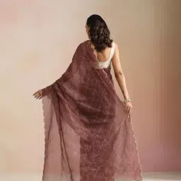 true Browns Copper Saree image 2