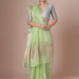 Saree Mall Light Green Chiffon Self Saree with Blouse Piece-picture-26