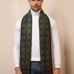 HANDICRAFT PALACE Men Checked Reversible Muffler-image-3