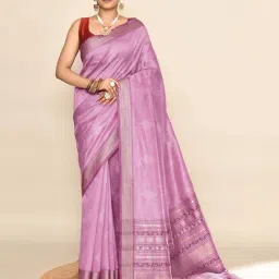 Elora Purple Silk Woven Saree With Unstitched Blouse-image-22